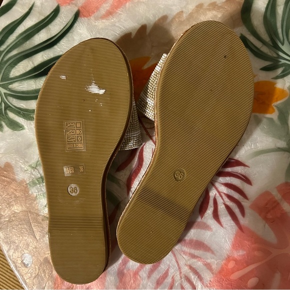 ‘AMORE’ beaded slip-in sandal slides - Picture 6 of 8